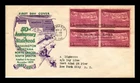 Dr Jim Stamps Got 858 50Th Anniversary Of Statehood Block Holland Cachet Fdc