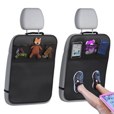 lebogner Back Seat Cover For Kids  3 Pocket Storage Organizer, 2 Pack X-Larg...