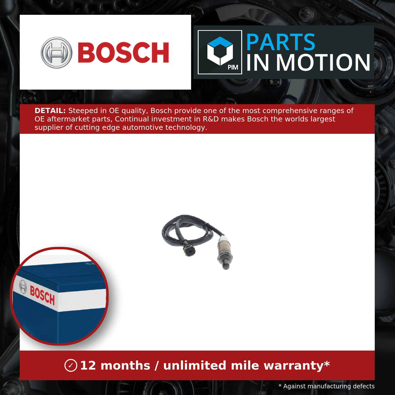 Lambda Sensor fits MERCEDES V230 638 2.3 Pre Cat 96 to 03 M111.980 Oxygen Bosch