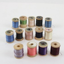 Lot of 14 Vintage Sewing Thread Spools J P Coats Belding Corticelli