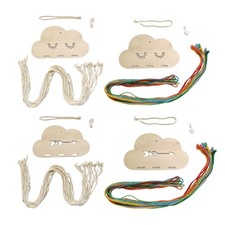 Wooden Cloud Baby Hair Clips Decor DIY Storage for Baby Girls Room Ornament