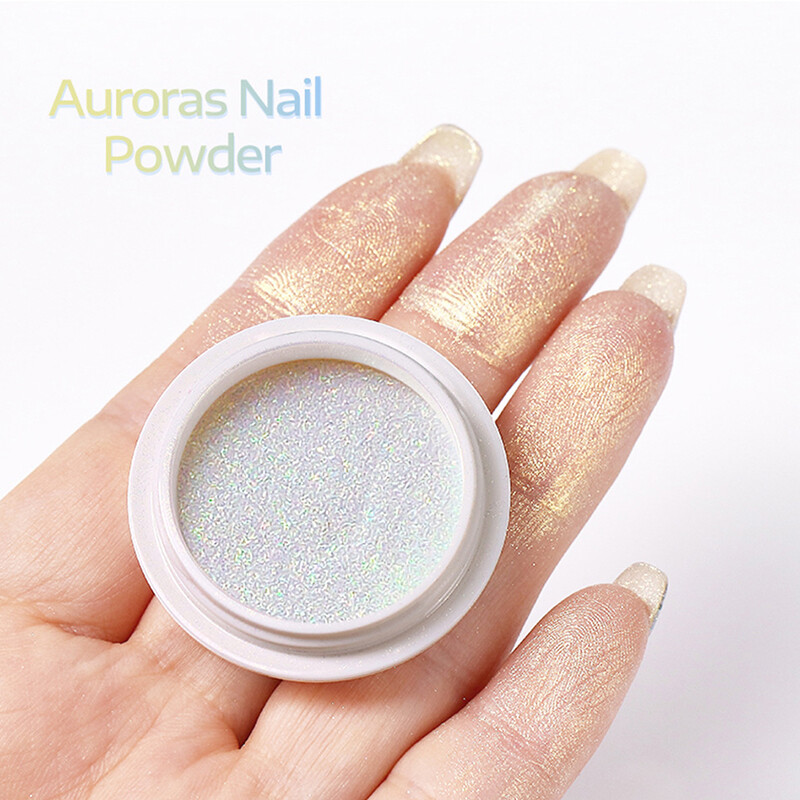 Chrome Nail Powder, Liquid Nail Powder Aurora Shell Effective Nail Pig –  TweezerCo