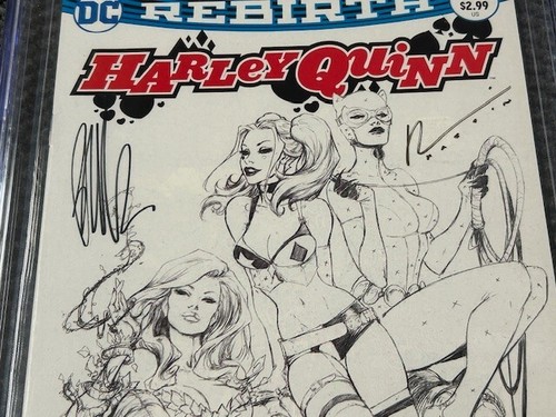 Harley Quinn #1 Comic Hero University Sketch CGC 9.8 SIGNED Benitiz & Hardin - Picture 3 of 5