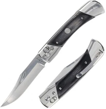 Schrade PLB7 Bear Paw Folding Knife 3.75" Stainless Clip Point Blade Wood Handle