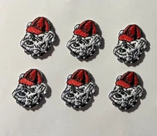 University of Georgia patch GA Bulldog patch bulldog iron on 1" tall 6 pieces