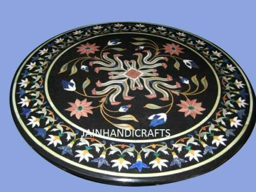 30´´ Marble Inlay table Top pietra Dura Home garden antique coffee Decor b155