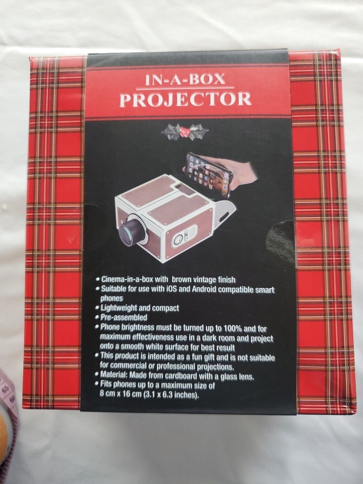In-A-Box projector Cinema-in-a-box. Holiday Christmas Gift Wrapped. New ...