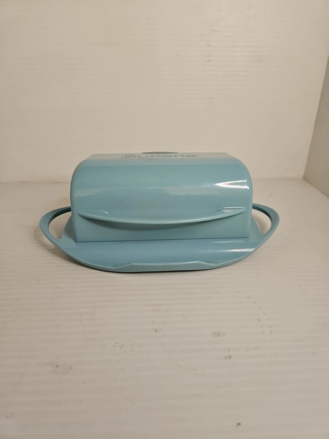 Butterie Flip-Top Butter Dish in Light Blue MCM Retro 50's And 60's Vibe