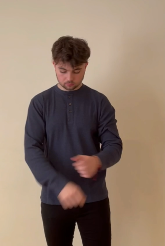 Mens Long Sleeve Cotton T-Shirt Regular Fit Crew Neck or Henley Top Lounge Work - Video 1 of 1