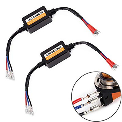 2x H15 LED Headlight Bulb Canbus Warning Load Resistor Wiring Canceller Decoder