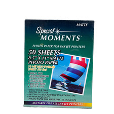 Special Moments Photo Paper For Inkjets Matte 8.5" x 11" 10 Mil 50 Sheets