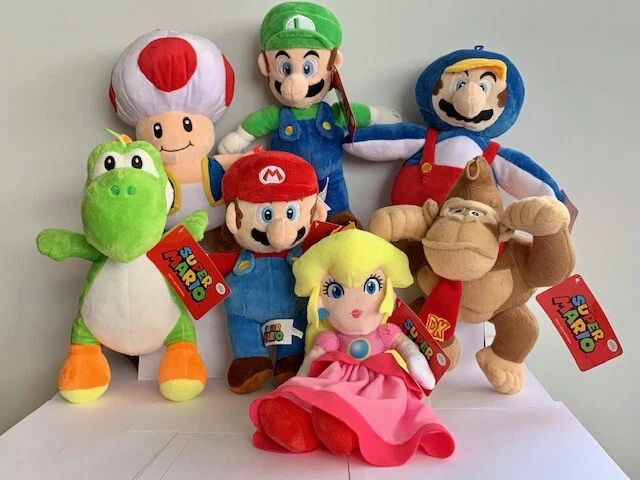 Novo Super Mario Luigi Princesa Peach Yoshi DK Boneca de Pelúcia Brinquedo de Bicho de Pelúcia 10" - Imagem 3 de 4