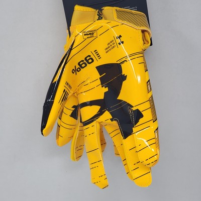 UNDER ARMOUR Football UA F8 Receiver Gloves Gold Men s Size XL 1368851-750 New