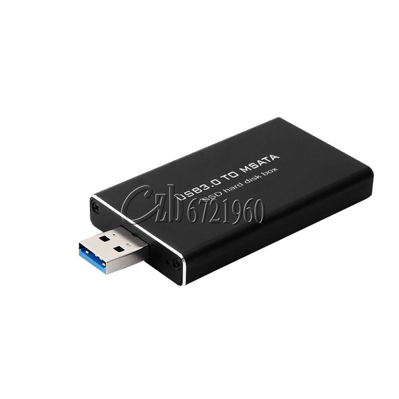 New USB to mSATA SSD Hard Disk Box Converter Adapter Enclosure External  Case