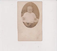 Postcard RPPC Real Photo Baby Inside Oval AZO ca. 1904-1918