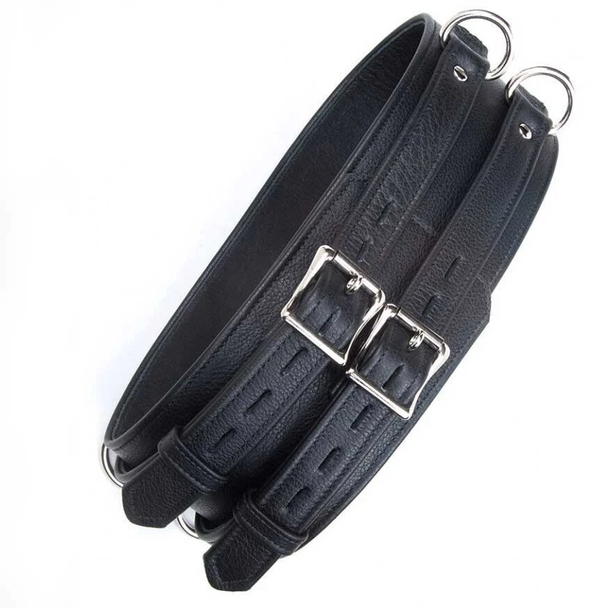 Corset Leather Belt Heavy Duty Waist Cincher Male Bondage Waist Strap - Image 2 of 4