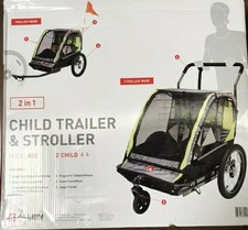 allen sports premium aluminum 2 child bicycle trailer and stroller