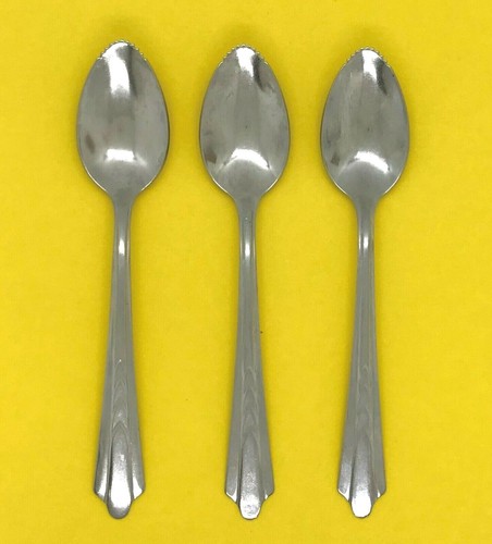 EKCO EKS7 GLOSSY STAINLESS FLATWARE GEOMETRIC CENTER USA SINGLES & GROUPS CHOICE - Picture 10 of 33