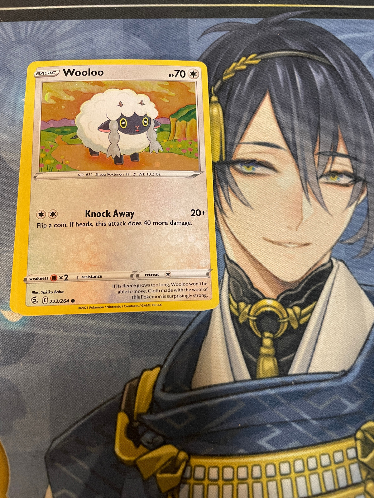 POKEMON - WOOLOO - 222/264 - COSMOS HOLO PROMO - NM - FUSION STRIKE