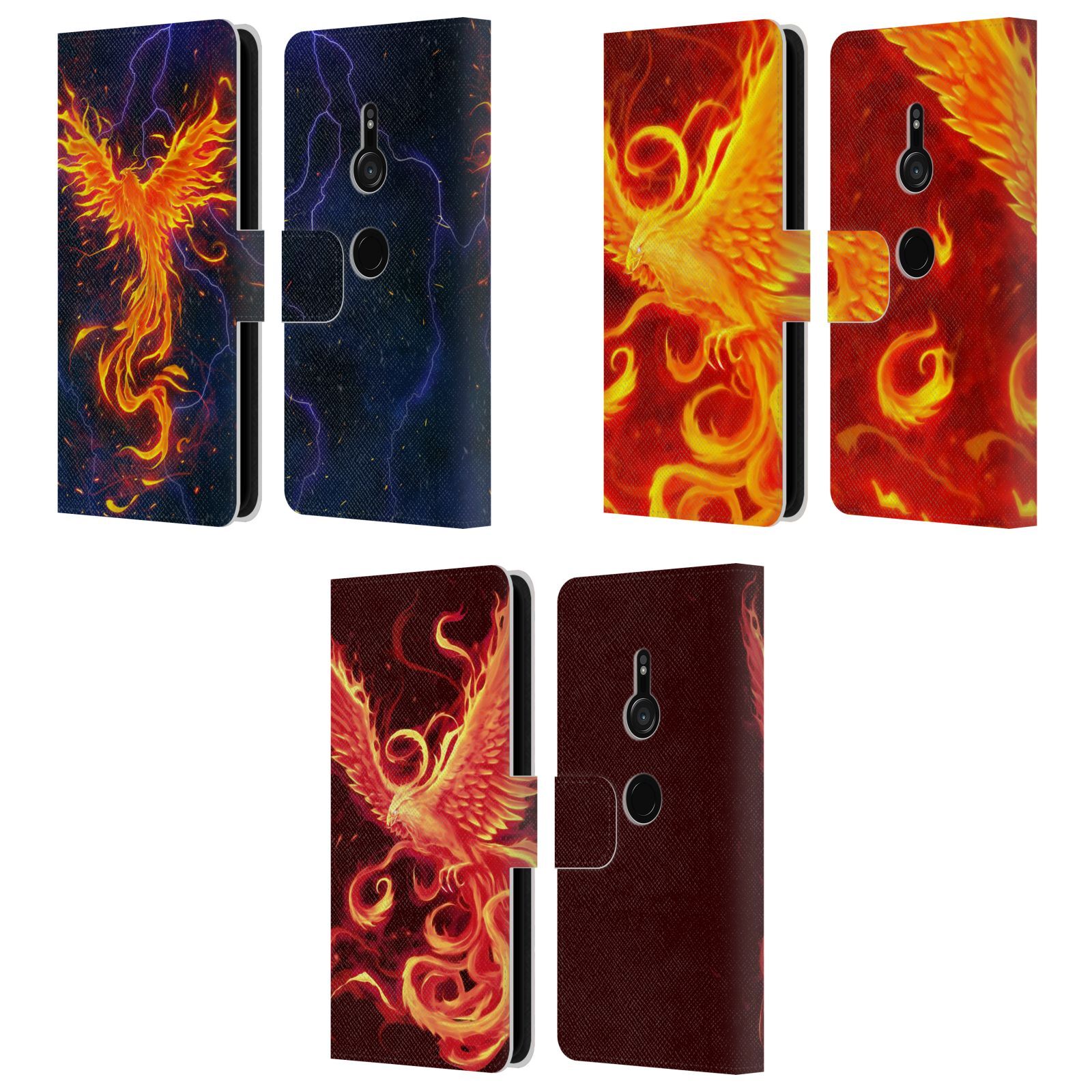 Christos Karapanos Phoenix 3 Leather Book Wallet Case for Sony Phones
