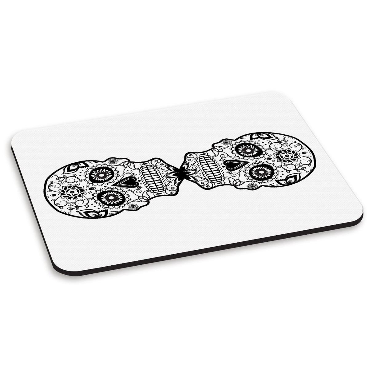Tappetino Mouse Pad Morbido Con Teschi Di Zucchero Fioriti, 19,6x23,5 Cm, 3mm, Resistente, Design UK - 3