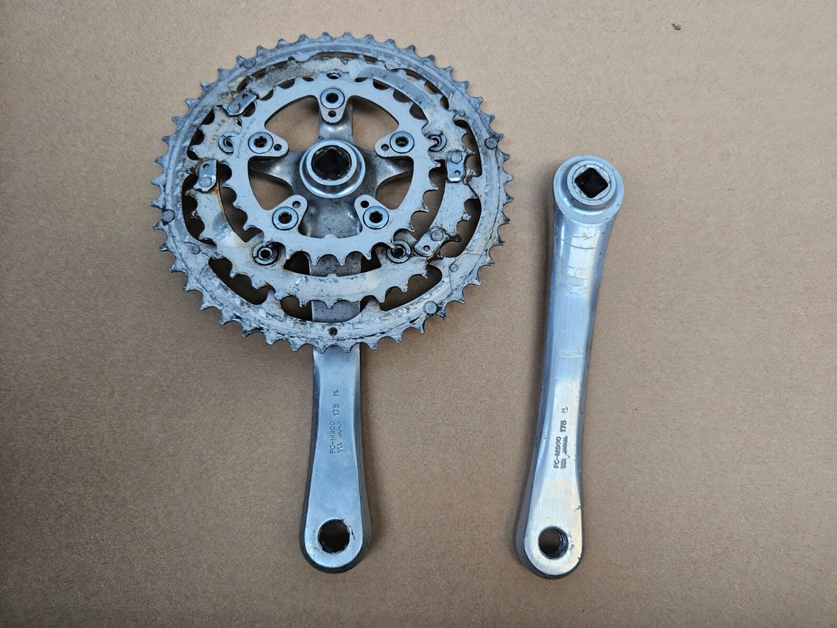 90s Shimano XTR Triple Crankset Mountain Bike 175mm 46/36/26