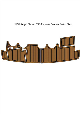 1995 Regal Classic 223 Express Cruiser Swim Platform Boat EVA Foam Teak Floor-