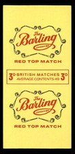 Matchbox label The Barling Pipes Red top match London 3d MU1315
