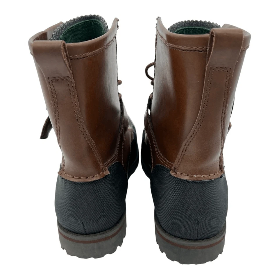 Polo Ralph Lauren Men's Weybrook Leather Buckle Strap Boot Brown Black Size 8 - Image 3 of 4