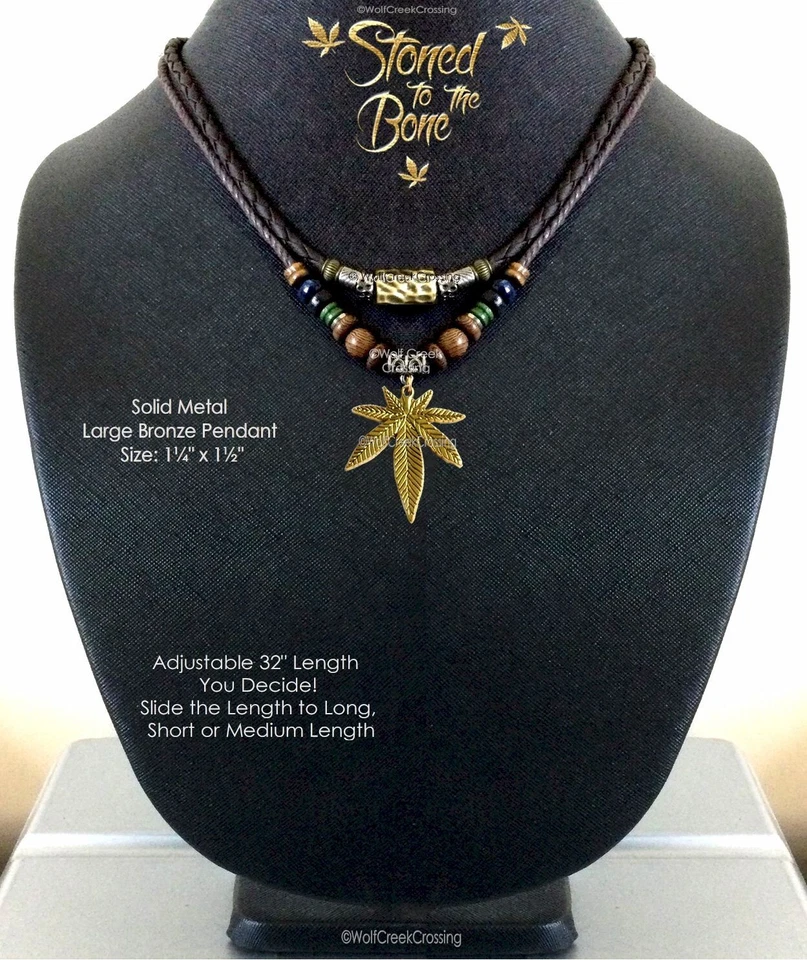 БОЛЬШОЕ ОЖЕРЕЛЬЕ С МАРИХУАНОЙ 32 дюйма из гашиша конопли бутон TRIBAL горшок лист трава допинг ПОПУЛЯРНОЕ! - Изображение 4 из 4