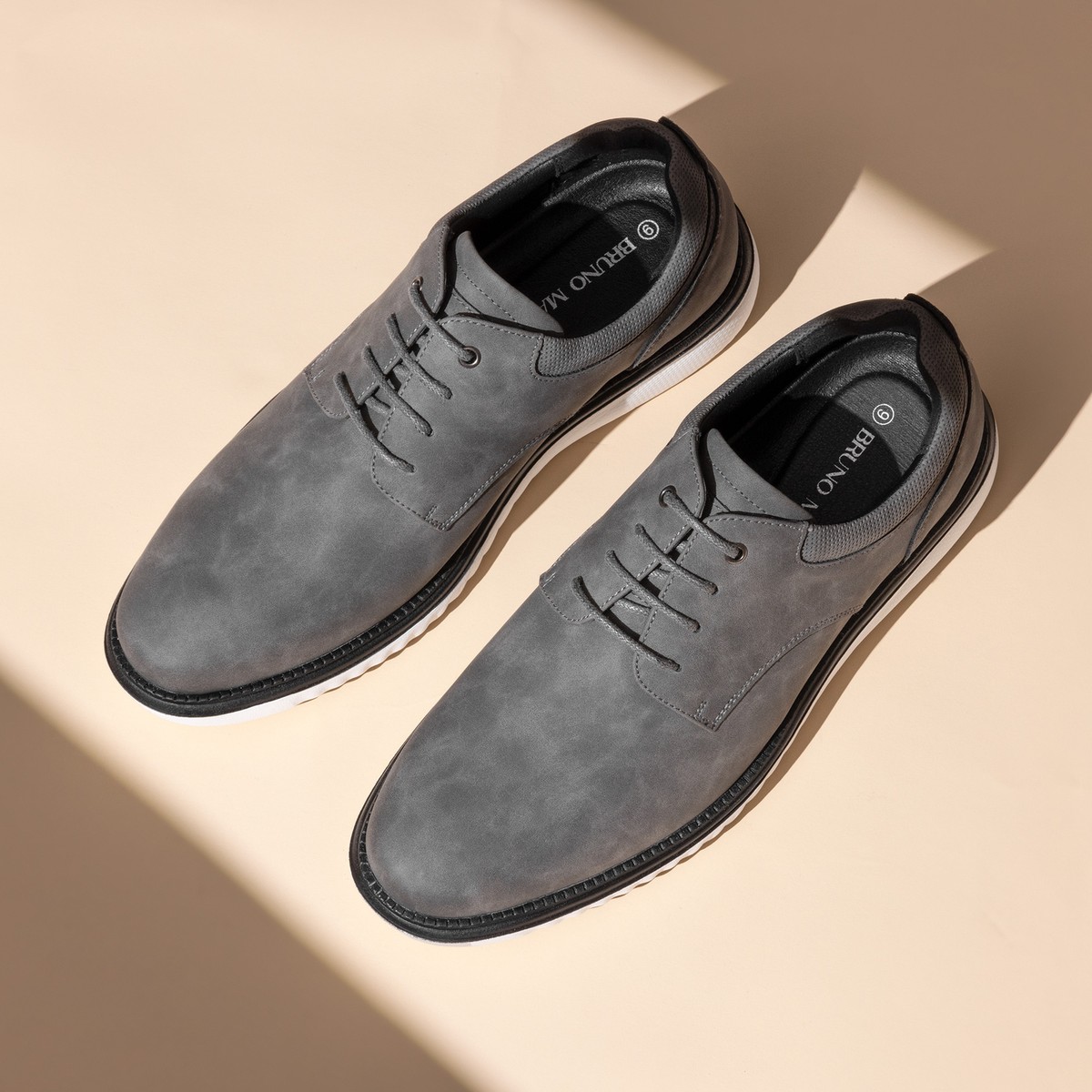 Men Casual Dress Shoes Formal Oxford Sneakers Lightweight Shoes Black Grey  8-13