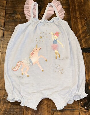 Mud Pie Baby Girls 6-9mos Unicorn Ballerina Ruffles