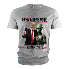 Men's trump shirt even aliens vote trump shirt funny political djt shirts
