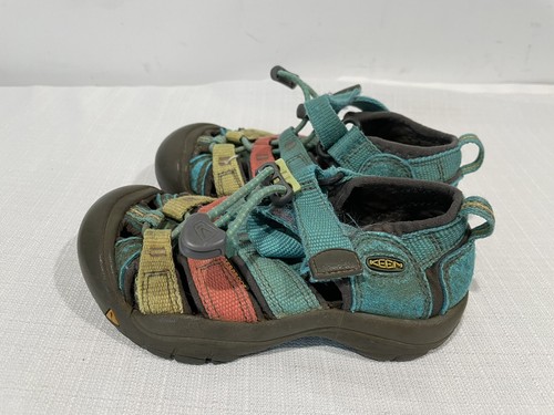 KEEN Newport Teal Orange Green Waterproof Sport Sandals Sz 9 Kids Shoes - Picture 2 of 7