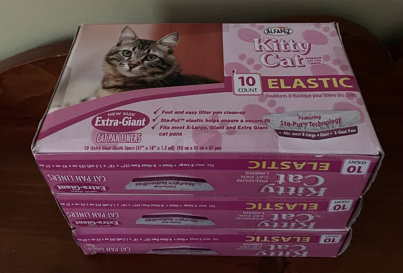 Alfapet Kitty Cat Litter Box Disposable, Elastic Liners 30 Count for