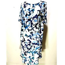 J. Jill dress floral T shirt tunic comfy casual classic summer women's S