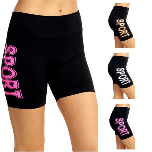 Women's YOGA Leggings Exercise Workout Shorts eBay