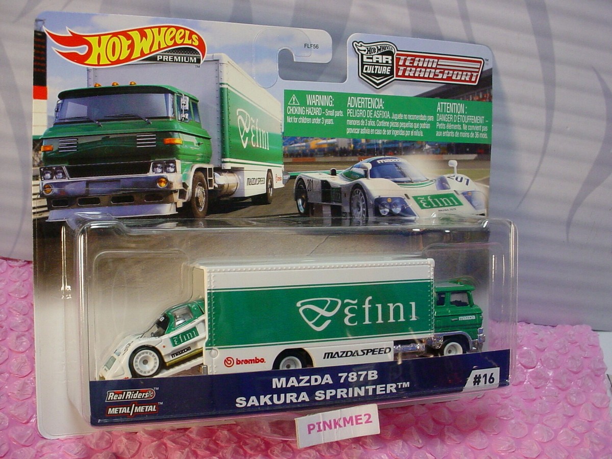 Hot Wheels MAZDA 787B / SAKURA SPRINTER ☆white/green; ɛ̃fini☆#16