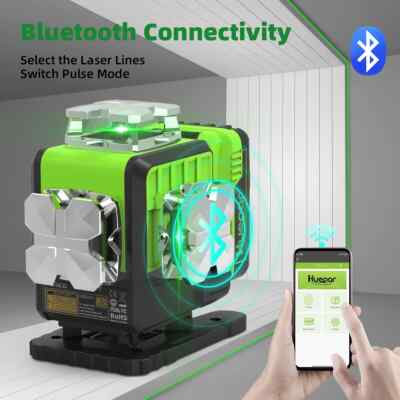 Laser Level SelfLeveling Bluetooth Remote Control Li-ion Battery&Hard Carry Case