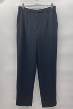 Vtg Pendleton High Waist Wool Pleated Trousers Women  s Size 10 Black Made In USA