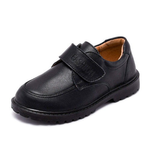 Boys Leather Shoes Childrens Black Shoes British Student Uniform Dress Shoes Rou - Picture 19 of 42