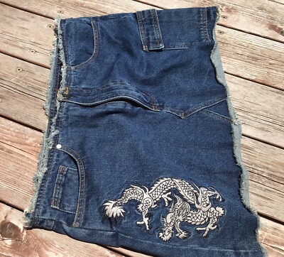 Ed Hardy Urban Outfitters Denim Mini Skirt Size L