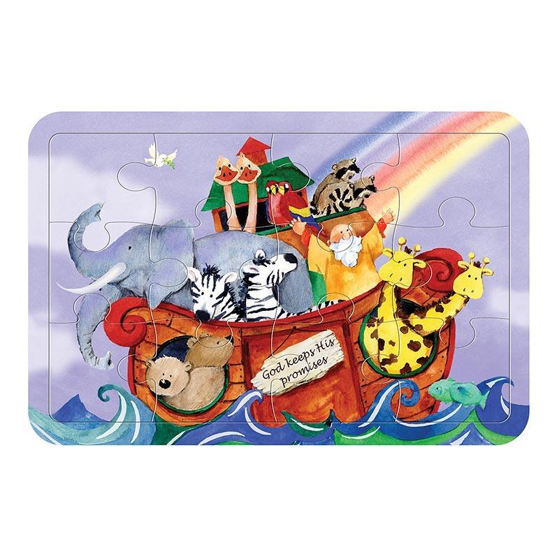 Noah'S Ark Puzzle With Base Tray Lot of 12 Size 6 X 8.75 in
