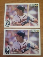 2 x 1994 Collector's Choice Silver Signature Parallel & Base Tony Tarasco #273