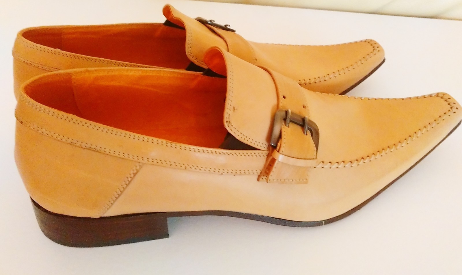 Herren Schuhe Slipper Große 41 Neu EchtLeder Beige Herren Schuhe Slipper Große 41 Neu EchtLeder Beige