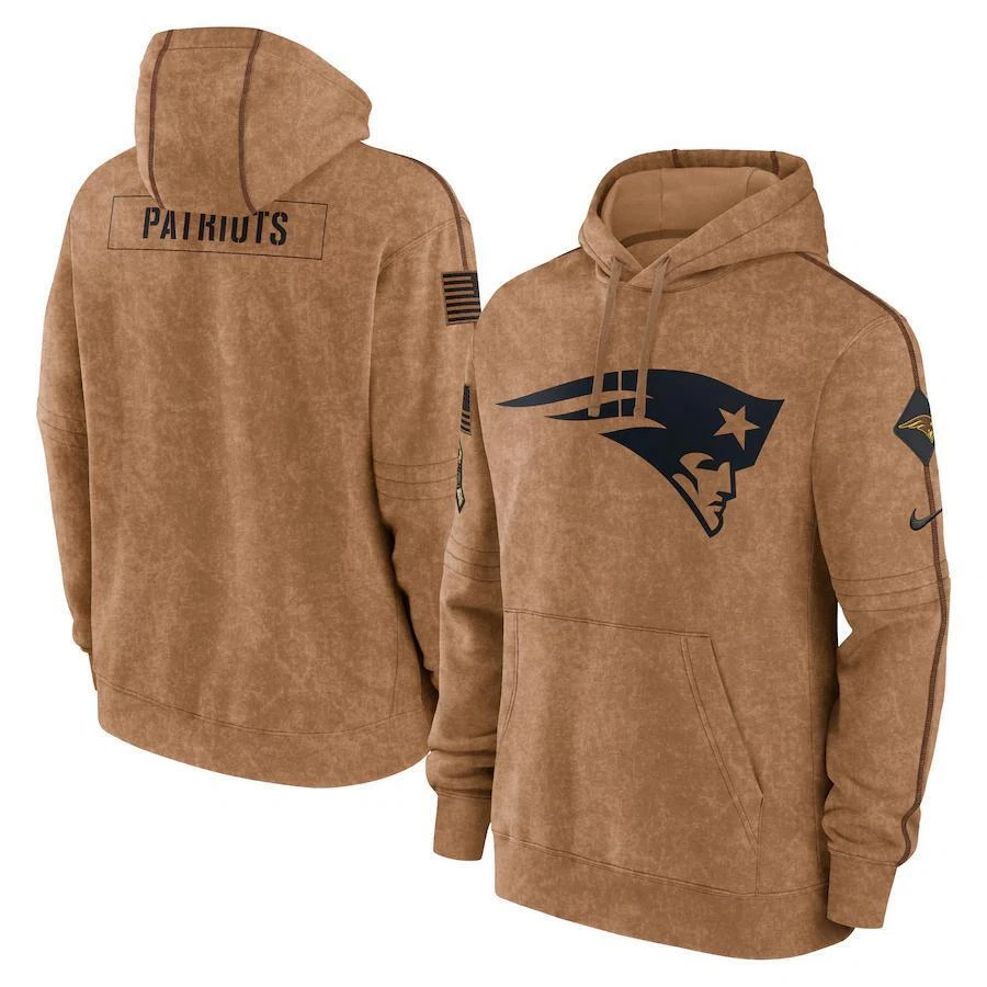 Adult Men's Salute to Service Club American Football Pullover Hoodie Brown 23