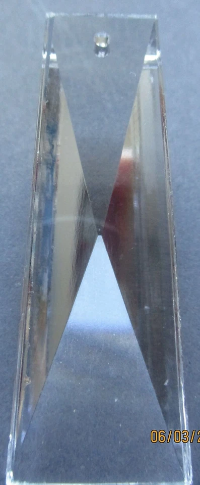 10 Rechteck 50 x 14 mm Prismen Kristallanhänger, Asfour Crystal 30%, 1-Loch HA12 - Bild 2 von 4