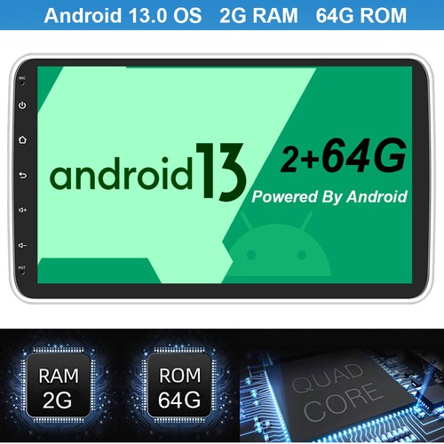 1 DIN Rotatable 10.1'' Android 13 Touch Screen Car Stereo Radio GPS Wifi Tablet - Picture 4 of 14
