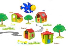 Casa/Casetta/Fattoria per bambini/bimbi per interni esterni e giardino STARPLAY