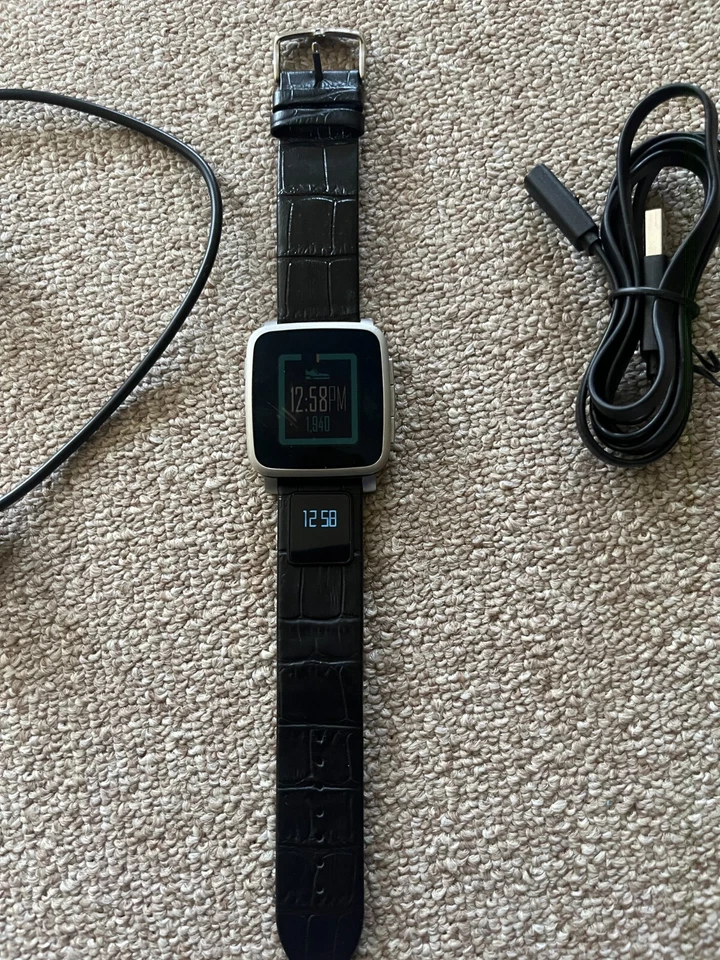 Pebble Time Steel Smart Uhr ink. „strapSWAP“ Sehr Schwer zu Finden Smart Strap - Bild 2 von 4